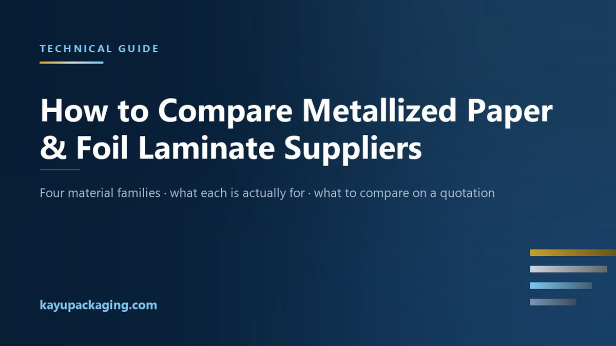 How to Compare Metallized Paper & Foil Laminate Suppliers — technical guide