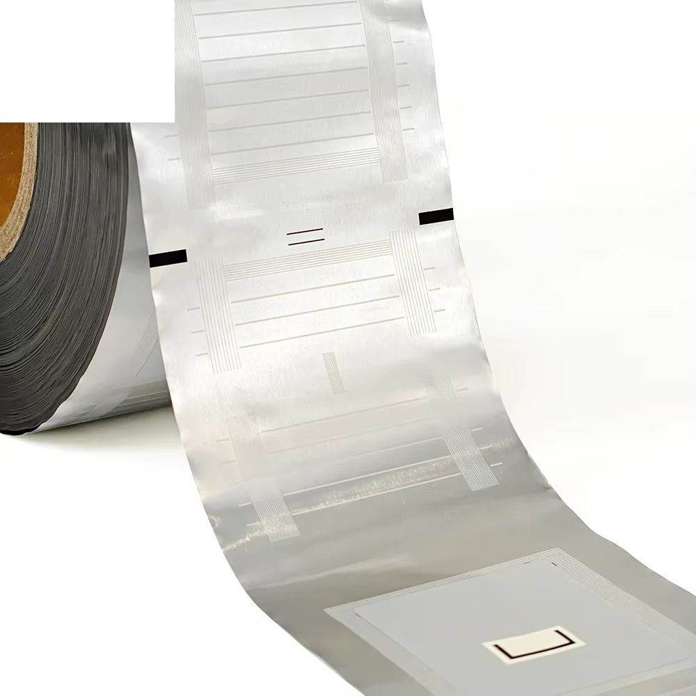 Foil liner roll with film face and die-cut detail