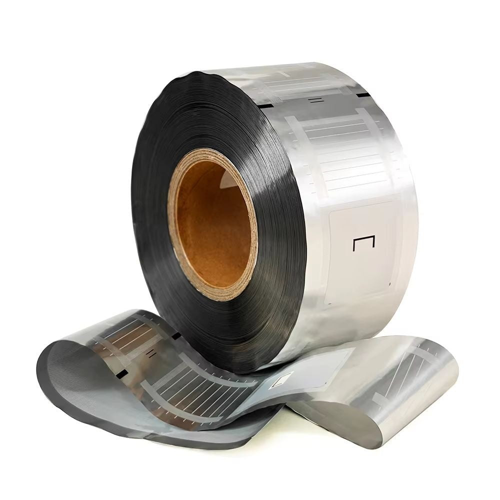 Foil liner roll with unrolled laminate strips