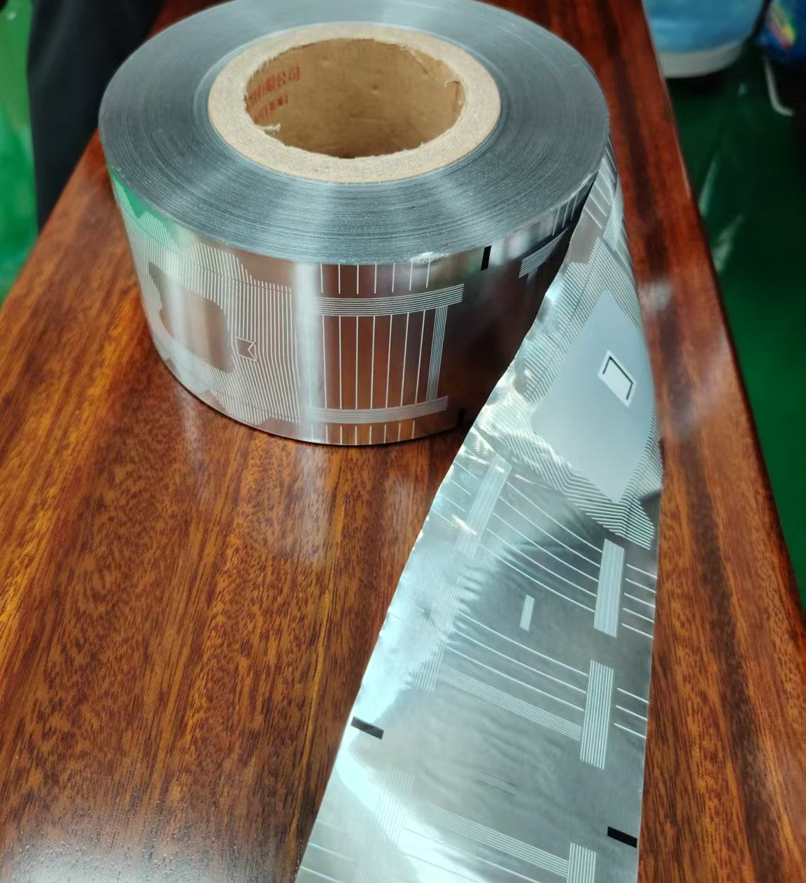 Foil liner roll stock in production