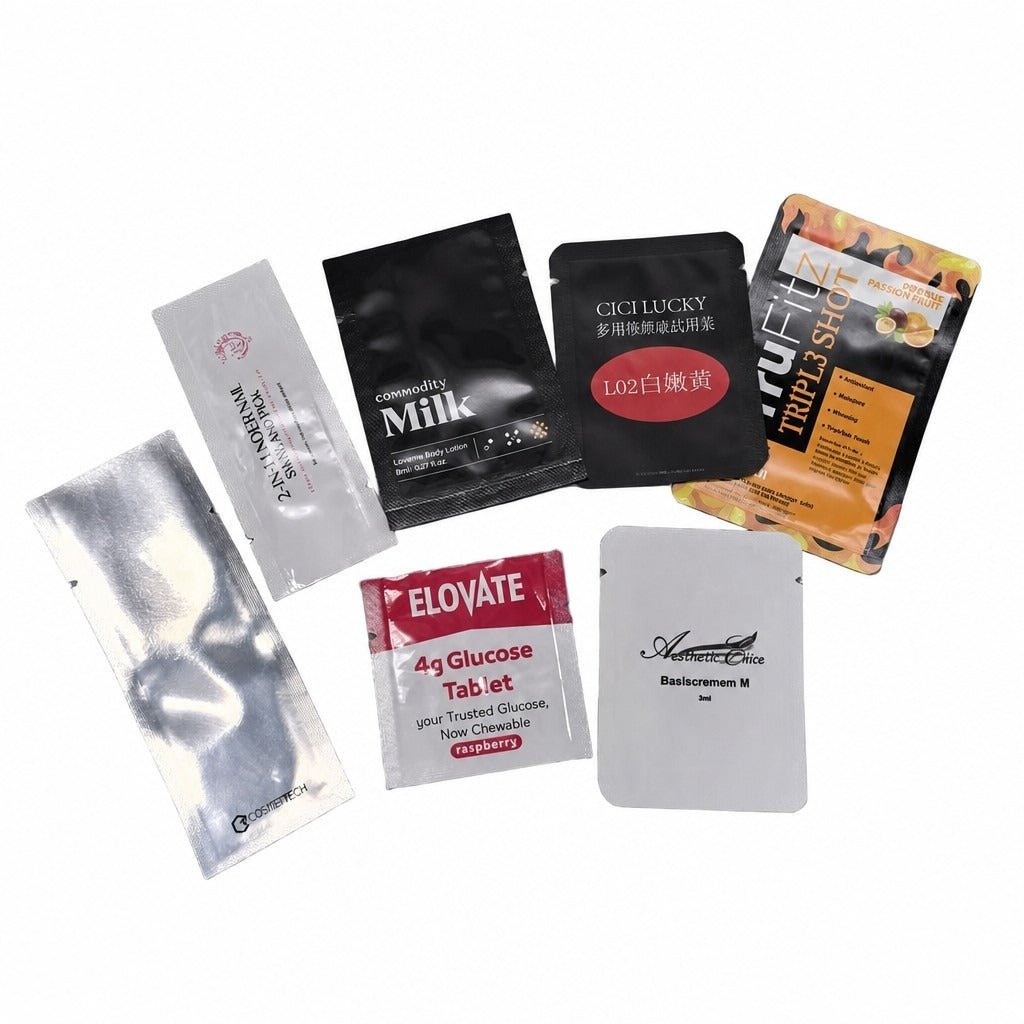 Custom Sample Sachet Pouches - 1-5g Aluminum Foil Packets
