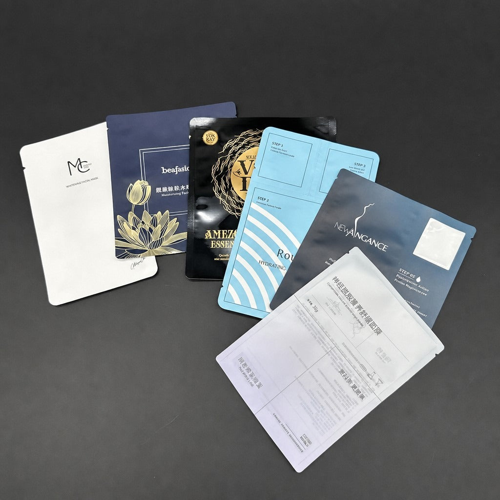 Custom Matte Foil Mask Pouches - 25ml Three-Side Seal Aluminum Bags
