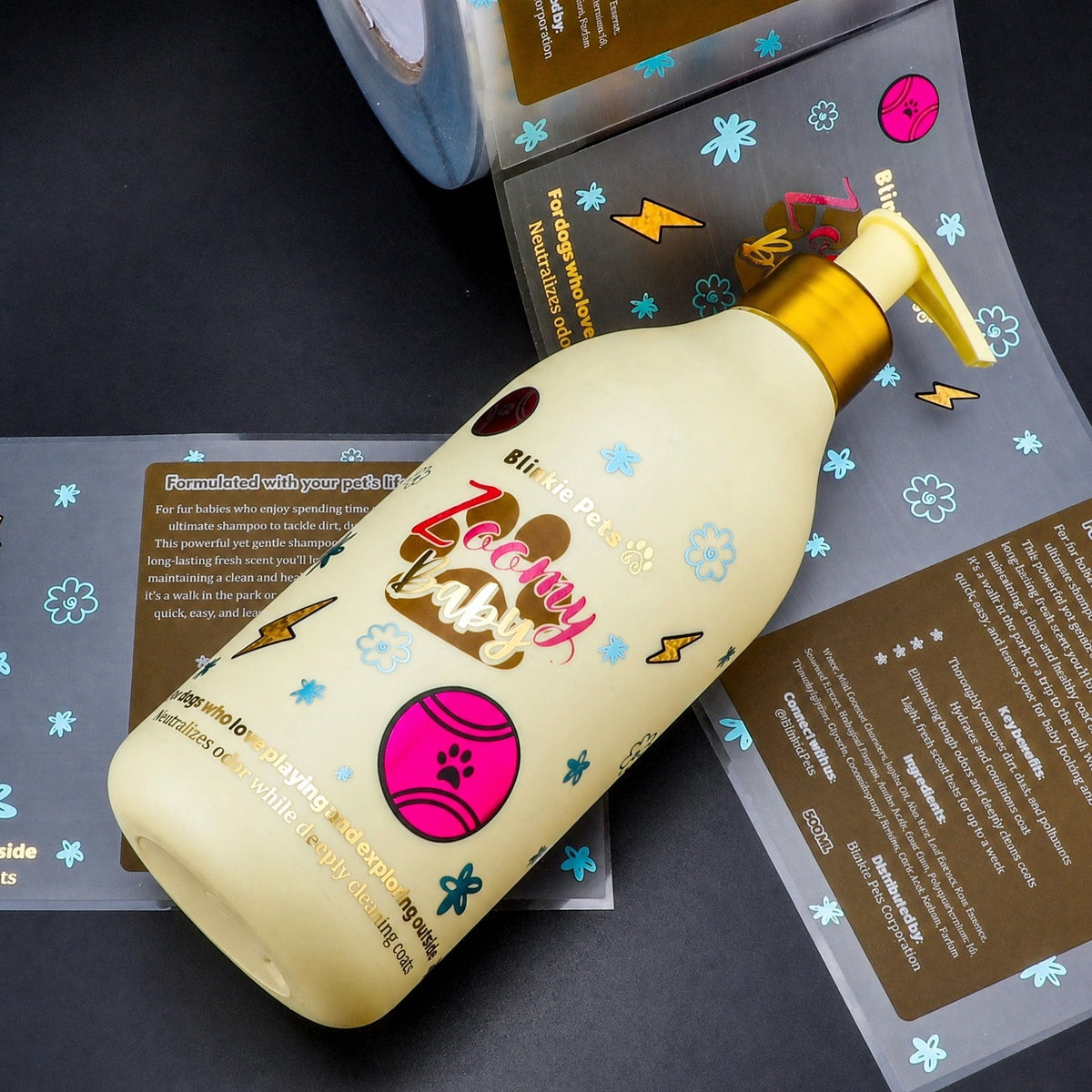 Custom BOPP PE Transparent Labels - Matte Finish for Shampoo & Body Wash Bottles