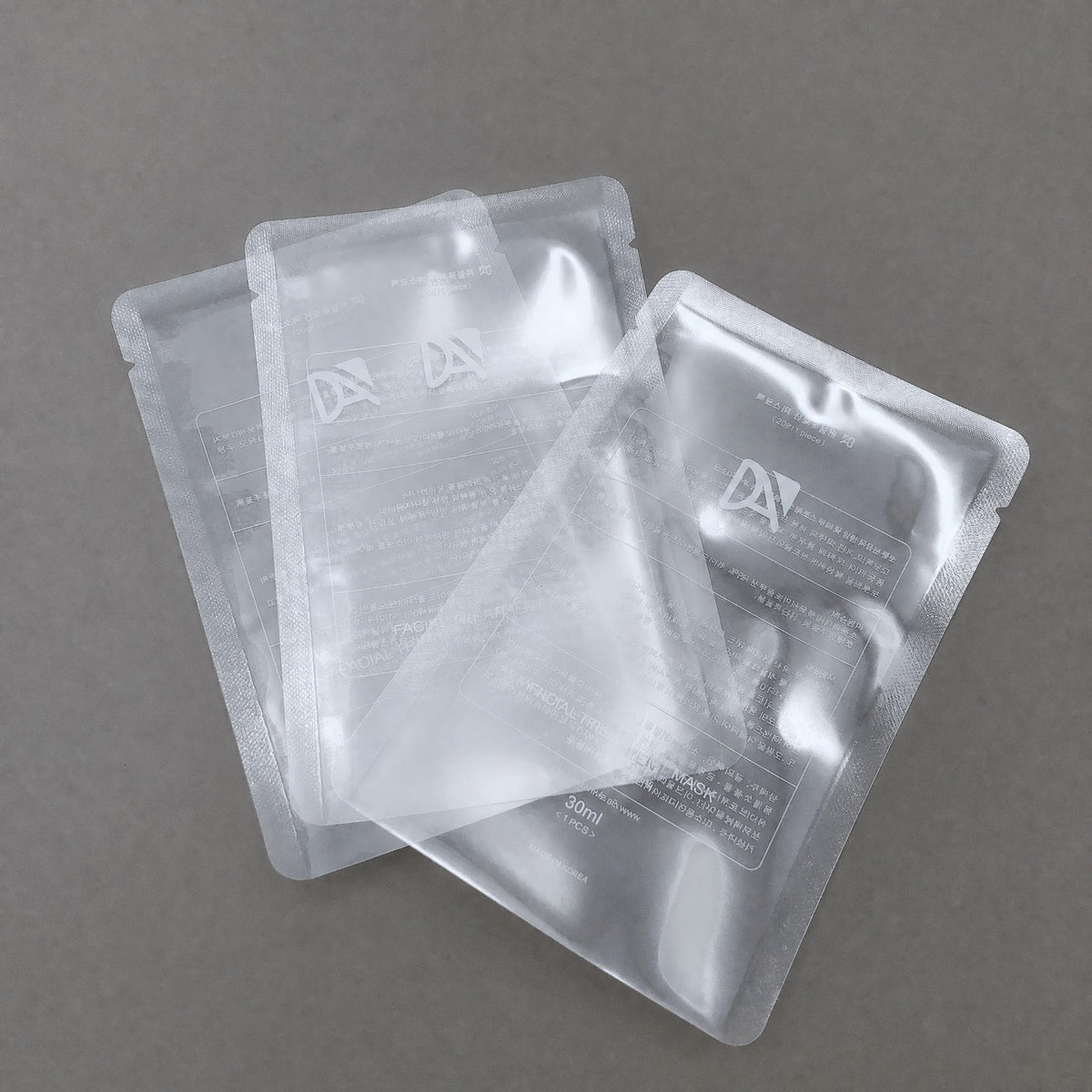 Custom Matte Foil Mask Pouches - 25ml Three-Side Seal Aluminum Bags
