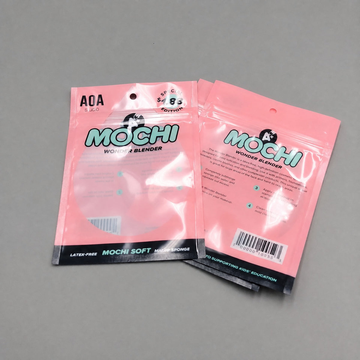 Custom Puff & Sponge Zip-Lock Pouches - OPP Beauty Tool Bags