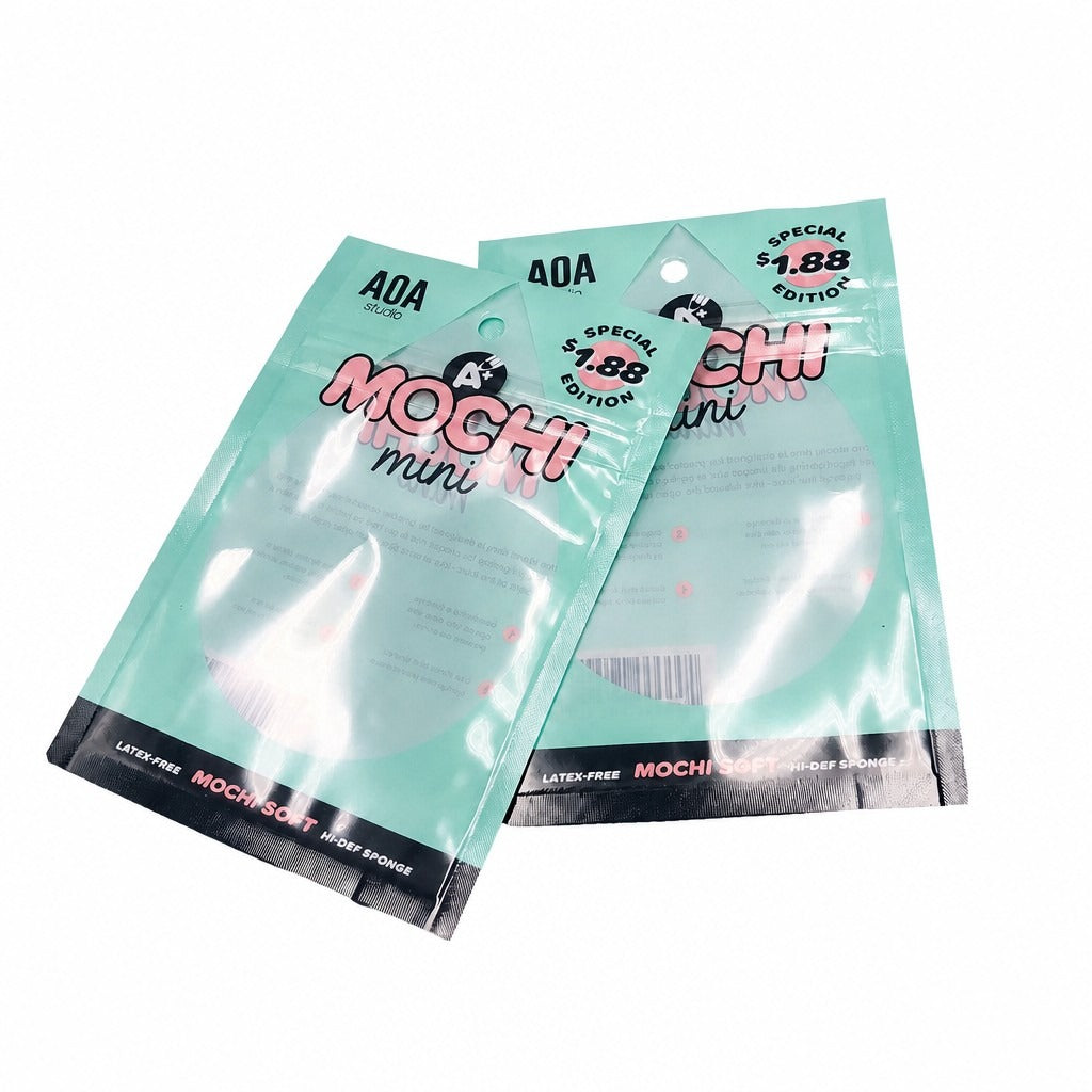 Custom Puff & Sponge Zip-Lock Pouches - OPP Beauty Tool Bags