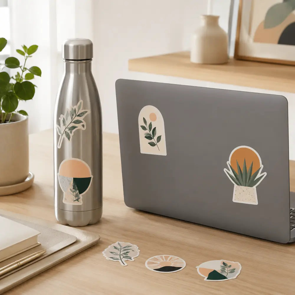 vinyl die cut sticker application